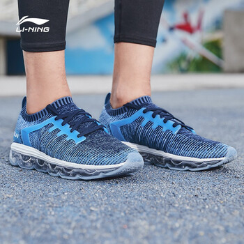 李寧（LI-NING）跑步鞋灰湛藍/標準白 