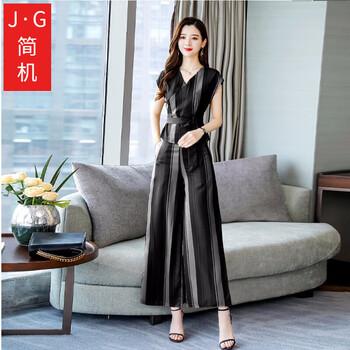 簡(jiǎn)機(jī) 高腰 闊腿褲 女 長(zhǎng)褲 休閑褲