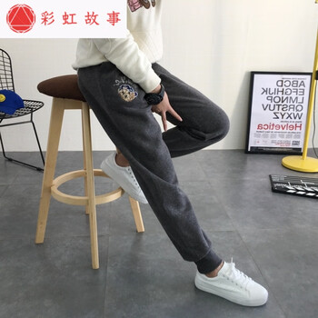 彩虹故事 高腰 直筒褲 女 長(zhǎng)褲 休閑褲