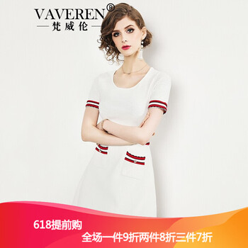 優(yōu)雅條紋裙，微胖妹子的福音