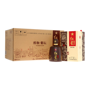 紅星43375mL-500mL，500ml*6 濃香型，濃香