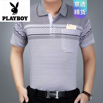 花花公子（PLAYBOY ESTABLISHED 1953） 短袖 男士T恤 升級款【花色】 