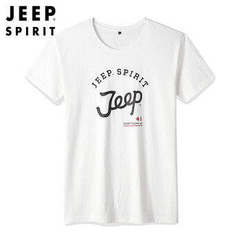 吉普（JEEP） 短袖 男士T恤 J1130白色 