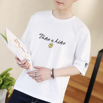 兮范（XIFAN） 五分袖 男士T恤 705白色 