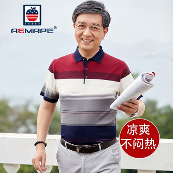 AEMAPE 短袖 男士T恤 903紅色 