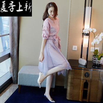 優(yōu)雅條紋連衣裙，打造浪漫女人味