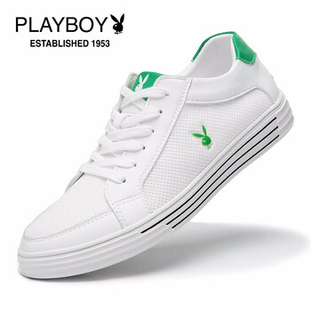 花花公子（PLAYBOY ESTABLISHED 1953）男士白綠(網(wǎng)面款) 