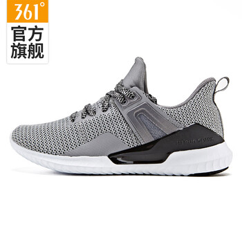 361度跑步鞋10U中灰/烏黑色 35，36，37，38，39，40
