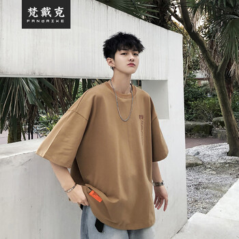 梵戴克 短袖 男士T恤 卡其色 