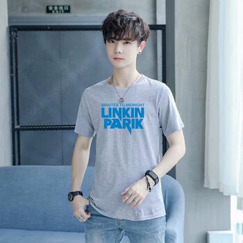 未知 短袖 男士T恤 linkin park灰色 
