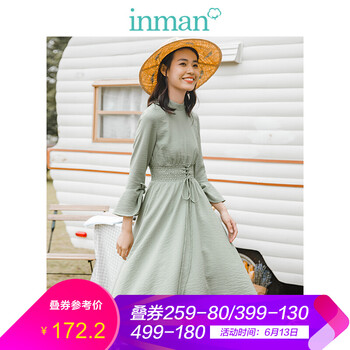 茵曼（INMAN）  綁帶 連衣裙