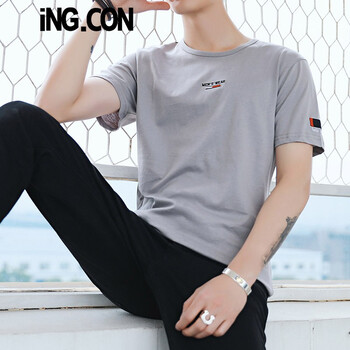 ING.CON 短袖 男士T恤 854灰色 