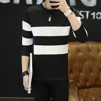 快樂嘉人 長袖 男士T恤 拼接衛(wèi)衣黑色衛(wèi)衣 XL，4XL，L，M