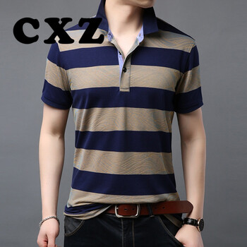 CXZ 短袖 男士T恤 103HB2307淺咖 