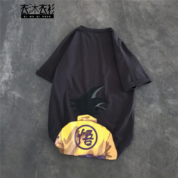衣沐衣衫 短袖 男士T恤 黑色-悟 
