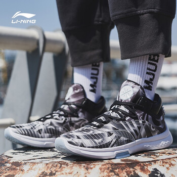 李寧（LI-NING）籃球鞋標(biāo)準(zhǔn)黑/微晶灰/標(biāo)準(zhǔn)白 41