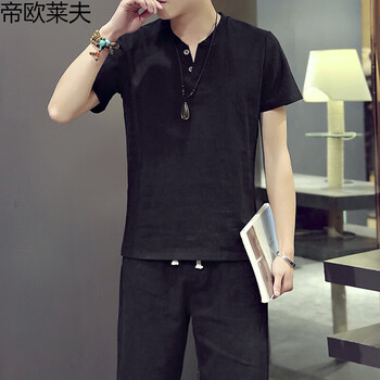 帝歐萊夫 短袖 男士T恤 黑色 XL，L，M，XXL，XXXL