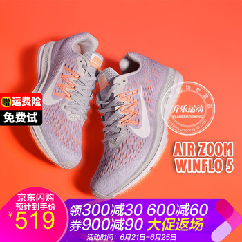 耐克（NIKE）跑步鞋WINFLO 5 銀灰AA7414-006 