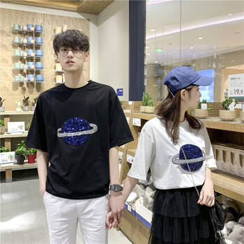 五十八畫 亮片 短袖 T恤 女 圓領