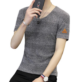 企沃 短袖 男士T恤 灰色 