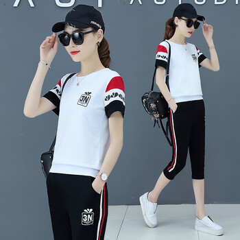 思愛(ài)情（SIAIQING） 條紋 短袖 T恤 女 