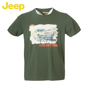 Jeep 短袖 男士T恤 綠色P5 