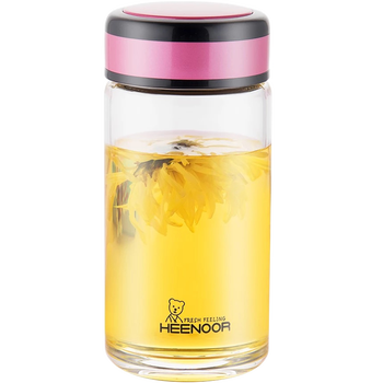 便攜雙層玻璃杯，讓喝水更有范