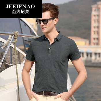 杰夫尼奧（JEEIFNAO） 長(zhǎng)袖 男士T恤 灰色 