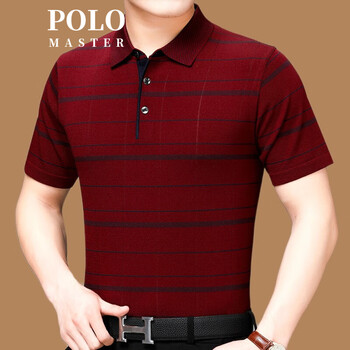 MASTER POLO 短袖 男士T恤 紅色條紋款 