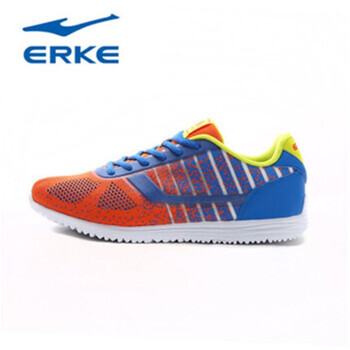 鴻星爾克（ERKE）跑步鞋橙紅色/彩藍(lán)  