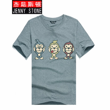 杰尼斯頓（Jenny Stone） 短袖 男士T恤 093花灰 