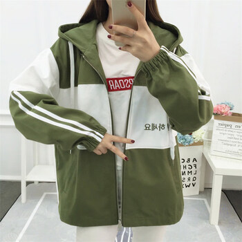 佰可衣（BAICLOTHING） 連帽 長袖 女 短外套 繡花，口袋，拉鏈