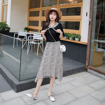 喇叭袖連衣裙，微胖女孩的福音