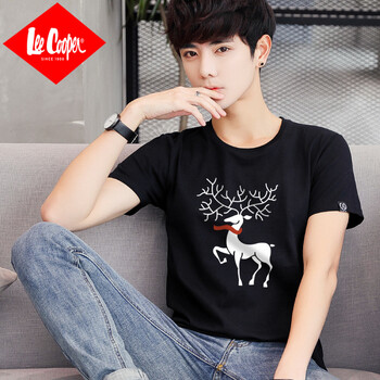 Lee Cooper 短袖 男士T恤 T11黑色 
