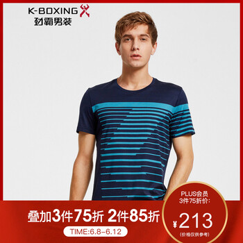 勁霸男裝（K-Boxing） 短袖 男士T恤 湖藍 