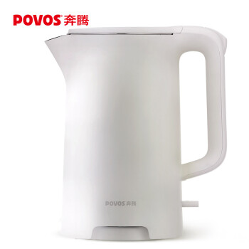 奔腾（POVOS）进口温控电热水壶 无缝304不锈钢 1.8升大容量1800W快速烧水壶 自动断电京东自营 DSH18B-BT01