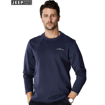 吉普（JEEP） 長(zhǎng)袖 男士T恤 藍(lán)色 XL，L，XXL，M，XXXL