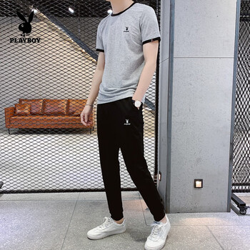花花公子（PLAYBOY） 短袖 男士T恤 T28軍綠 