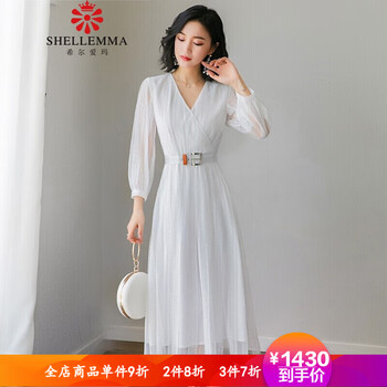 都市女神，純色長(zhǎng)袖連衣裙來(lái)助力