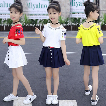 兒童女夏季露肩