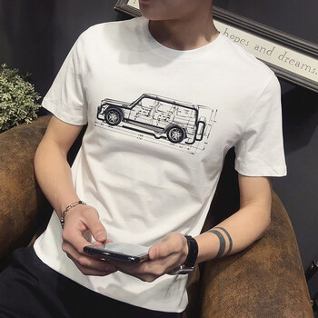 梵·戴克 短袖 男士T恤 汽車款白色 