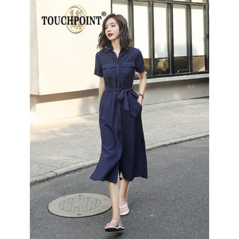 TOUCHPOINT 純色 開衩，不規(guī)則 連衣裙