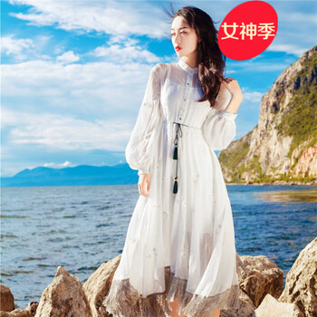 純色袖連衣裙，打造優(yōu)雅女神范