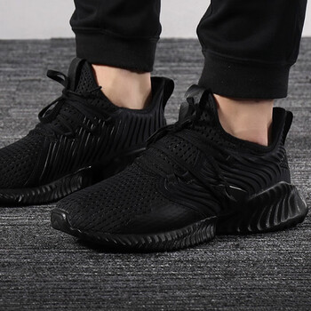Adidas跑步鞋EF0867/黑金 