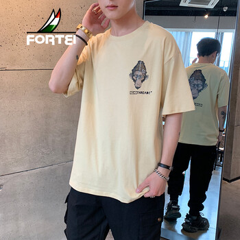 富鋌（FORTEI） 短袖 男士T恤 卡其 