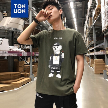 唐獅（TonLion） 短袖 男士T恤 原野綠/A款 