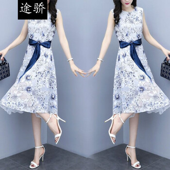 酷梵?。↘UFANXI） 碎花 拼接 連衣裙