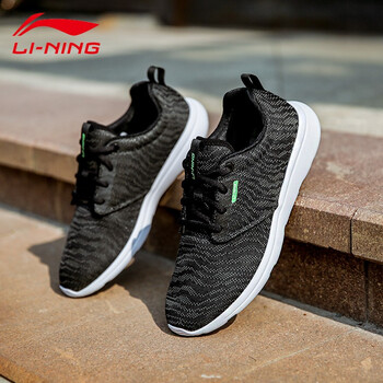 李寧（LI-NING）跑步鞋灰/黑/綠011 