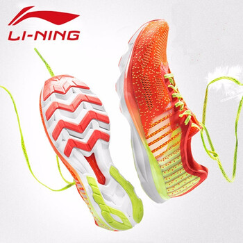 李寧（LI-NING）跑步鞋熒光果紅/熒光亮綠 40