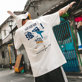 梵·戴克 五分袖 男士T恤 白色 